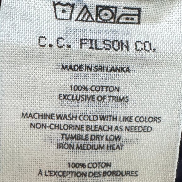 Filson Blue Chambray Button Front Long Sleeve Kadin Shirt in Women's Large - Picture 7 of 7